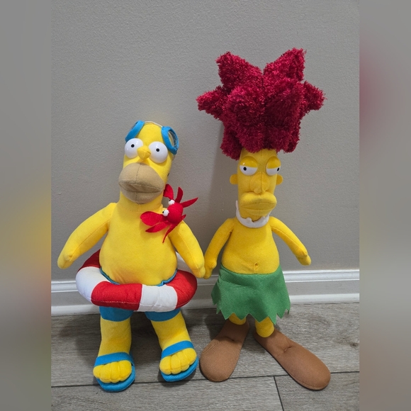 Simpsons Lot of 5 Plush Homer Scratchy Maggie Sideshow Bob and Milhouse Collect - Picture 13 of 15